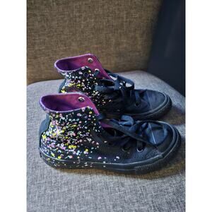 Girls Converse Black and Purple Size 13